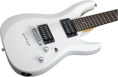 Schecter C-7 Deluxe Guitarra Eléctrica Blanca 7 Cuerdas