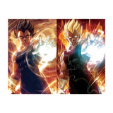 Cuadro 3d Lenticular Príncipe Vegeta Dragon Ball Z