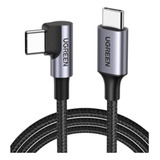 Cable Usb-c A Usb-c | 1 Metro | Conector Con Ángulo Recto De