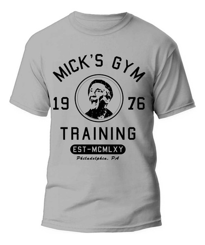 Remera Peliculas Rocky Mick´s Gym Gris