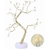 Lámpara Árbol Bonsái 36 Led Perlas Decoración Luz Cálida