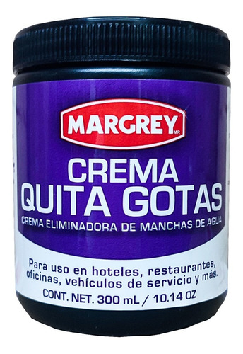 Crema Quita Gotas Vidrios Ventalanes Y Cristal 300ml Margrey