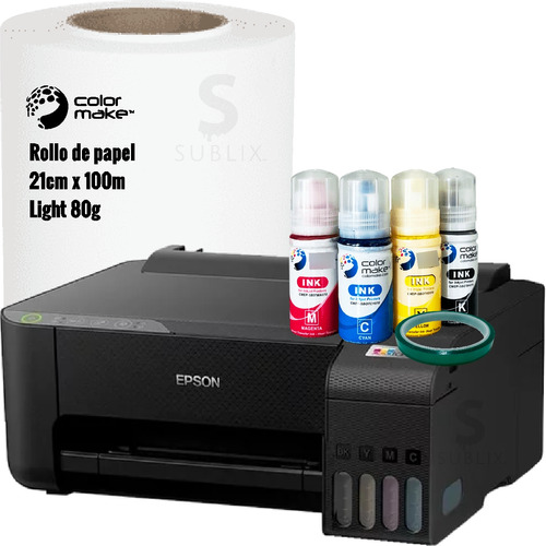 Impresora Epson Carta Sublimacion + Rollo Light Colormake