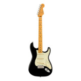 Guitarra Eléctrica Fender American Professional Ii Stratocaster De Aliso Black Brillante Con Diapasón De Arce