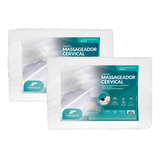 Kit 2 Travesseiros Ortopédico Cervical Massageador -fibrasca