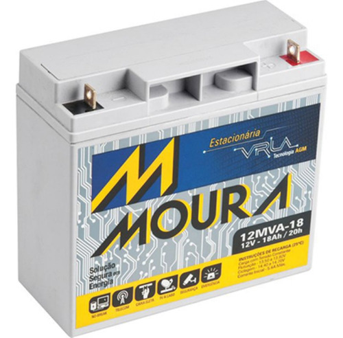 Bateria 12v 18ah Moura 12mva18 P/ Gerador Motor Estacionário