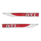 Par Juego Emblemas Salpidadera Vw Golf Gti Mk5 Mk6 Mk7 Rojo