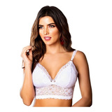 Escote Bralette Triangular Copas Espuma Encaje Ajuste Broche