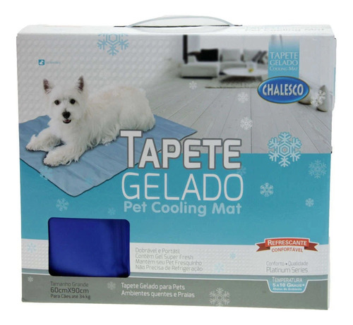 Tapete Gelado Tamanho G 60x90cm Para Cães Chalesco