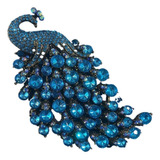 Calidad Broches Grandes Pavo Real Con Diamantes Imitación