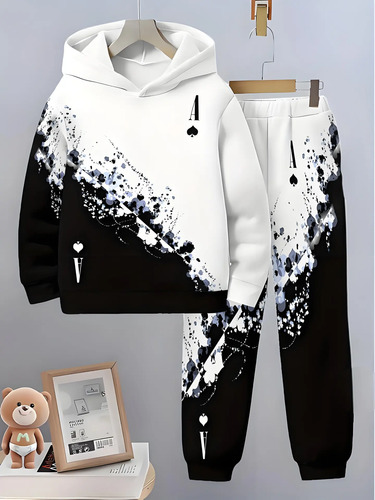 Conjunto De Sudadera Con Capucha Para Niño, A La Moda, A La