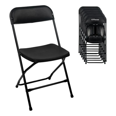 Set 6 Sillas Plegables Plástico Resistente Fiesta Eventos Jardín | Envío gratis