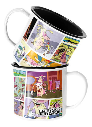 Taza Enlozada Lechera Cartoon Network La Vaca Y El Pollito