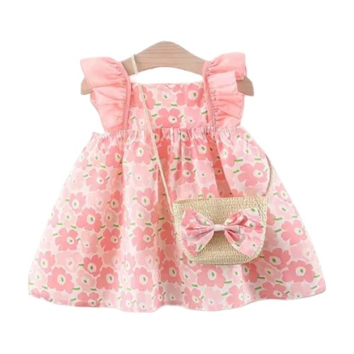 Vestido De Fiesta De Cumpleaños Para Niña Con Mochila