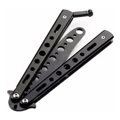 Navaja Mariposa Entrenamiento Garumi D1163 Acero Inoxidable Negro | Meses sin interés
