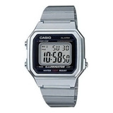 Reloj Mujer Casio B650wd-1a Plateado Digital / Color Del Fondo Gris
