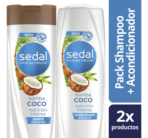 Pack Sedal Shampoo Y Acondicionador Coco 340ml C/u