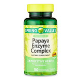 Enzimas Digestivas Enzima De Papaya 180cap  Spring Valley