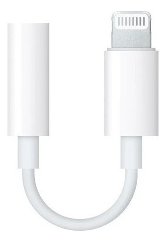 Adaptador Auriculares Para iPhone Lighting A 3.5mm Color Blanco