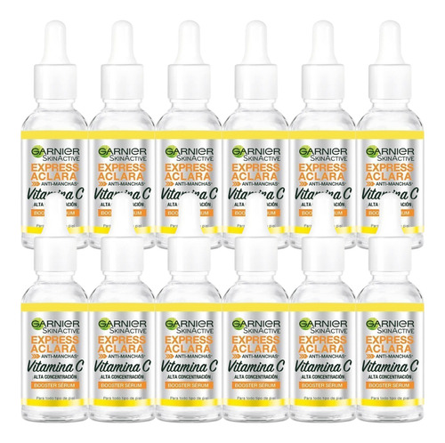 Combo X12 Garnier Serum Facial Iluminador Vitamina C 30ml