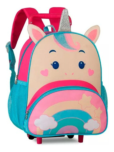 Mochila Infantil Com Rodinhas Uniconio - Rosa (cp2654b-rosa)