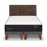 Cama Europea 2 Plazas Cic Premium + Respaldo Baker 