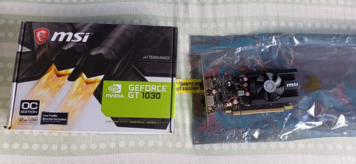 Placa De Video Msi Nvidia Geforce Gt 1030 Lp 2 Gb Ddr5 Oc Ed