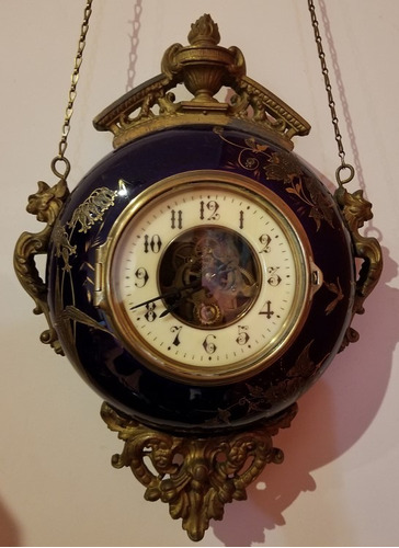 Reloj Frances Original De Pared Antiguo - Funciona-