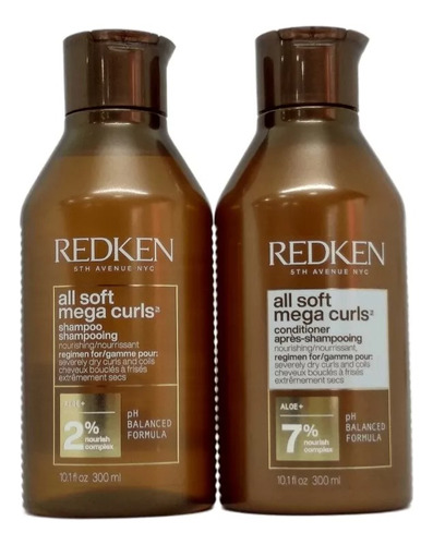 Redken All Soft Mega Curls Shampoo Y Acondicionador 300 Ml