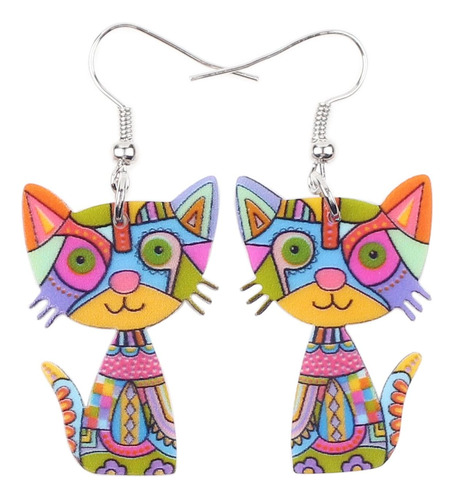 Doway Lindos Aretes De Acrílico Con Forma De Gato Para Mujer