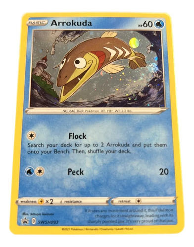 Arrokuda Swsh093 Holo Rare Black Star Promo Pokemon 2021