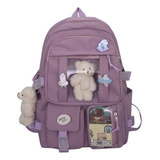 Mochila Impermeable Kawaii Escolar De Nailon Para Niñas