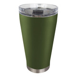 Copo Térmico Para Cerveja Verde 700ml Em Aço Inox Mor 8048