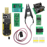 Set Programador Usb Ch341a Soic8 Sop8 Flash Eeprom Bios