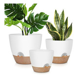 Macetas Grandes Para Plantas, Pack De 3 Con Agujeros De Dren