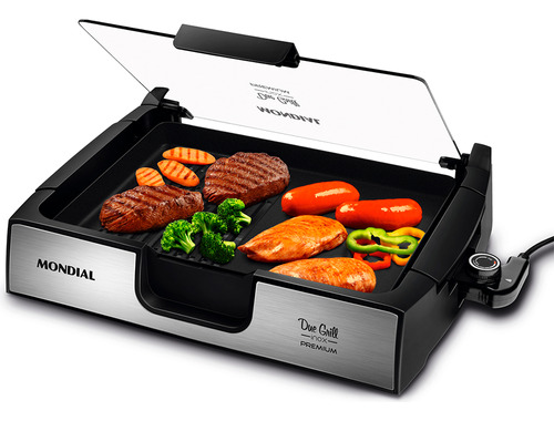 Grill Chapa Mondial Due Grill Premium G-10 Inox 220v