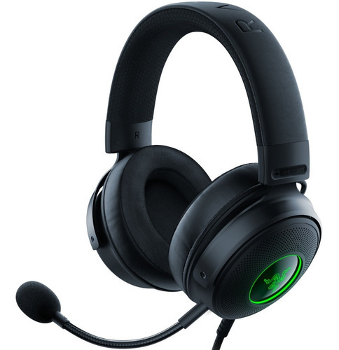 Fones De Ouvido Razer Kraken V3 Hypersense Rgb Vibration F Gamer, Cor Preta