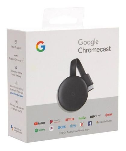 Google Chromecast Ga00439 3ª Geração Full Hd Envio Rapido