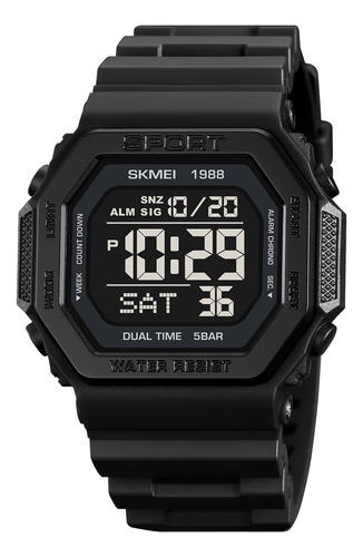 Reloj Hombre Skmei 1988 Reloj Deportivo Despertador Negro