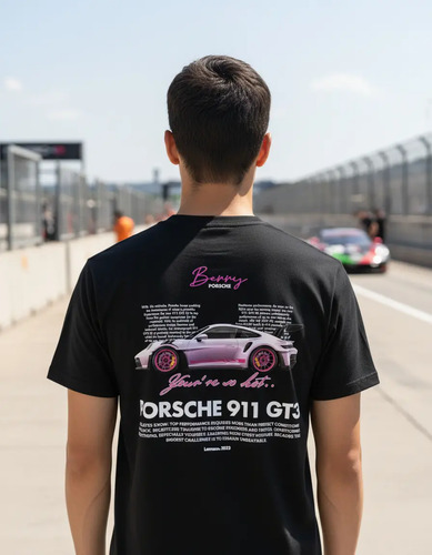 Playera 100% Algodón Porsche 911 Berry Llavero De Regalo