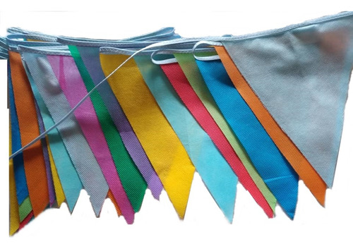 Banderines Multicolor En Friselina Gruesa Tira 10 Mts.