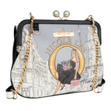 Bolsa Cruzada Isidora Nicole Lee Kisslock Estampada Ss23