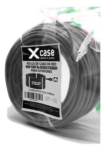 Cable Utp 50mts Cat. 5e Doble Forro Para Exterior Xcase