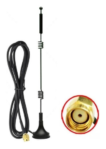 2 Antena Rp-sma 2.4 Ghz 7 Dbi Sem Fio Wi-fi Wlan Roteador 