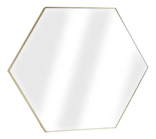 Pack 4 Espejo Hexagonal 28 X 32cm Adhesivo Decorativo Vinilo