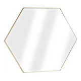 Pack 4 Espejo Hexagonal 28 X 32cm Adhesivo Decorativo Vinilo