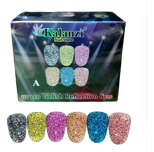 Gelish Reflectivo Pack De 6 Pzas