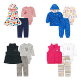 Pack 3 Piezas Poleron Pantalon Y Body Tedmimak Bebe Niña