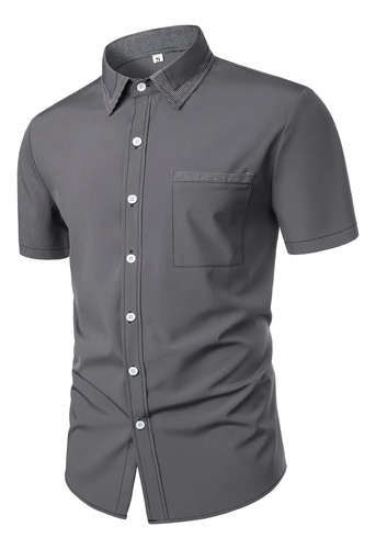 Camisa De Moda Para Hombre, Camisa De Manga Corta | MercadoLibre