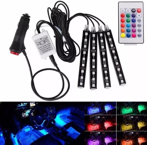  Kit Iluminação Interna Automotivo Led Neon Rgb Tuning!!